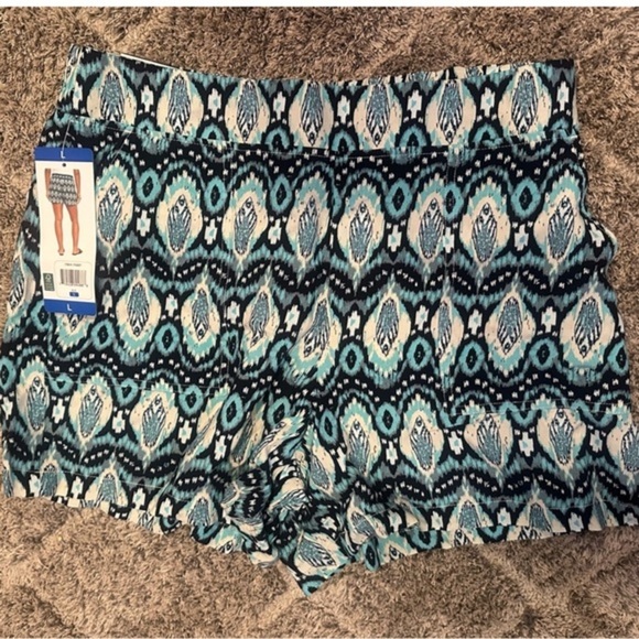 🌴 Wildfox Boho Blue & Black Ikat Shorts | Size Large | NWT - Picture 1 of 5